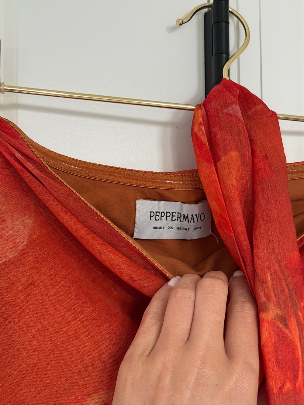 Peppermayo Red and Orange Maxi Dress - Picture 5 of 5